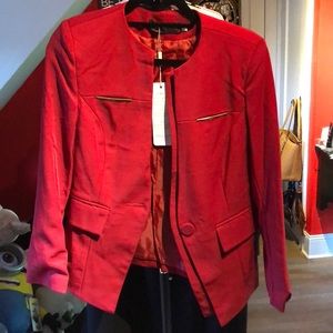 Red dress suit